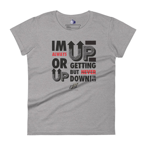 Never Down! Women's short sleeve t-shirt